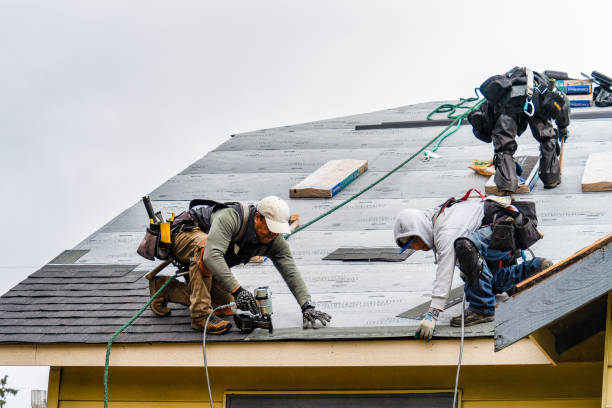 Professional Gutter Installation technician working in Barryville, NY